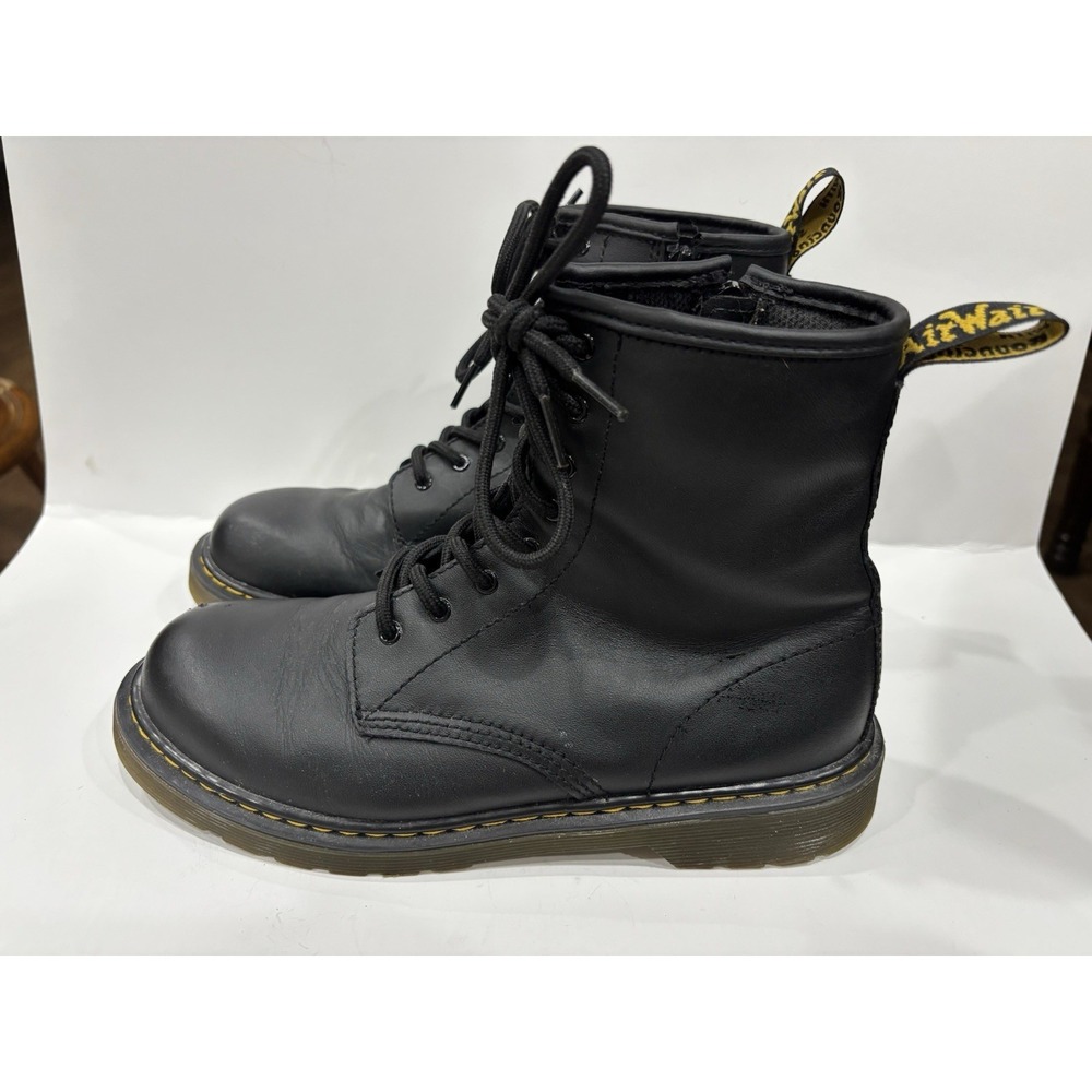 Dr. Martens 1460 Y AirWair Combat Boots Black Women's 7 Men's 6 Side Zip